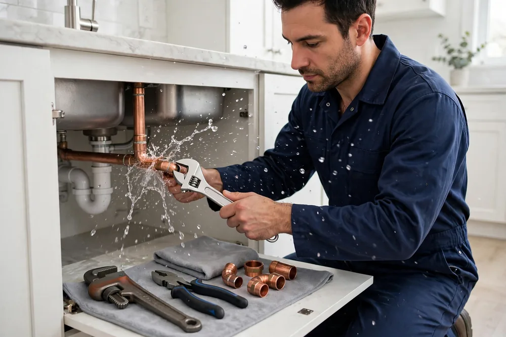 Emergency plumbing repair work