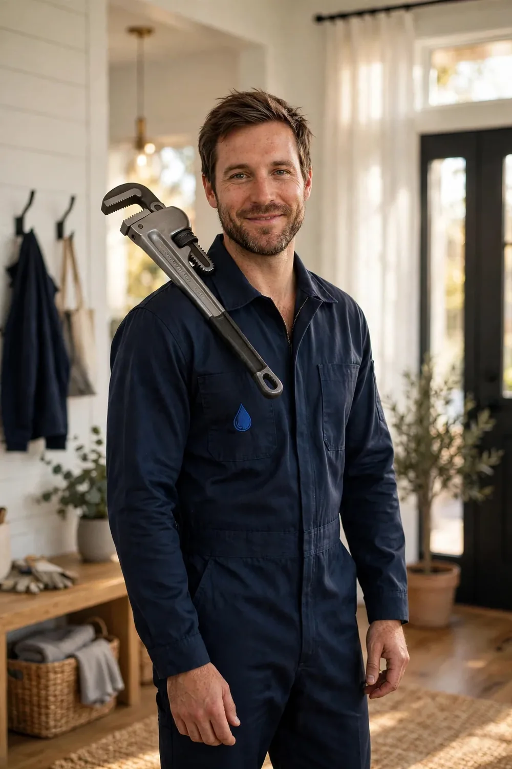 Plumbing professional ready to help